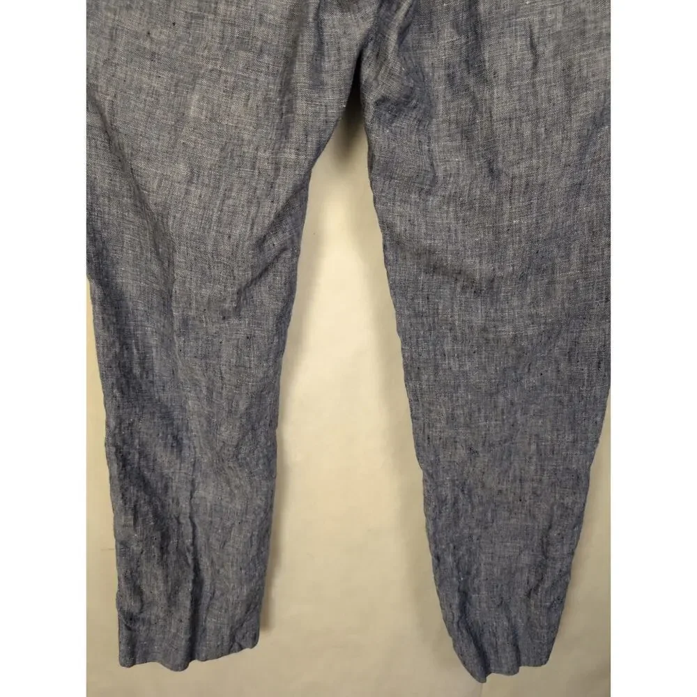 J.Crew blue Thompson Slim fit linen pants Size 32/30 Classic Preppy Coastal